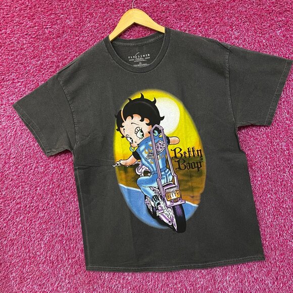 Betty Boop Wild Child Motorcycle Biker Graphic T-Shirt 1X - Picture 3 of 5